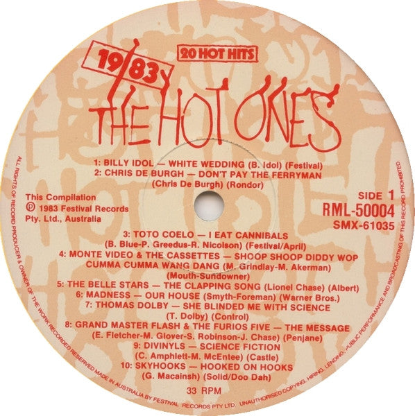 Various – 1983 The Hot Ones LP vinyl record, image 5 of 6
