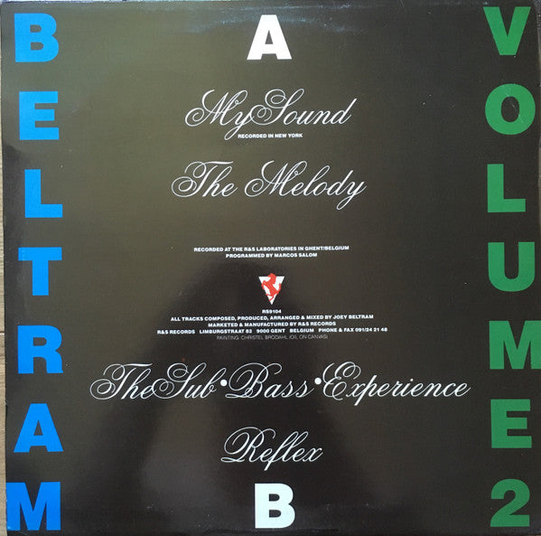 Joey Beltram – Beltram Volume 2 12" vinyl record, image 2 of 4