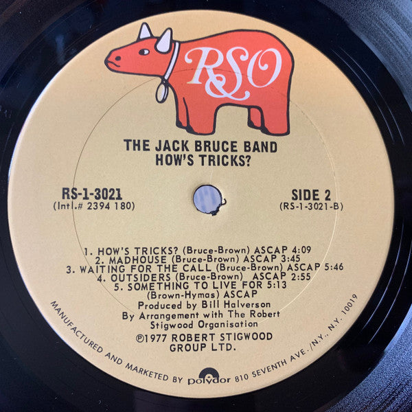 The Jack Bruce Band – How's Tricks LP vinyl record, image 4 of 6
