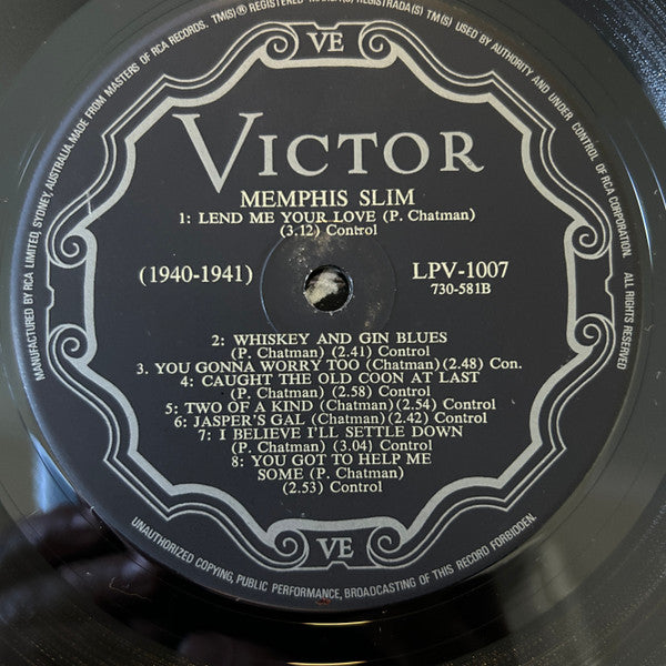 Memphis Slim – 1940 - 1941 LP vinyl record, image 3 of 4