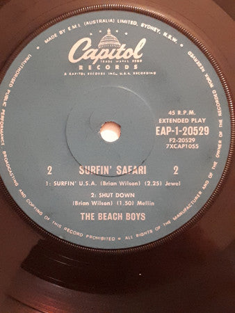 The Beach Boys – Surfin' Safari 7" vinyl record, image 4 of 4