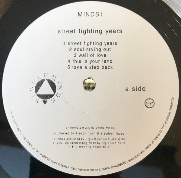 Simple Minds – Street Fighting Years LP vinyl record, image 5 of 6
