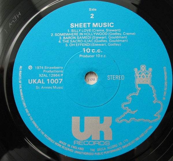 10cc – Sheet Music LP vinyl record, image 4 of 10