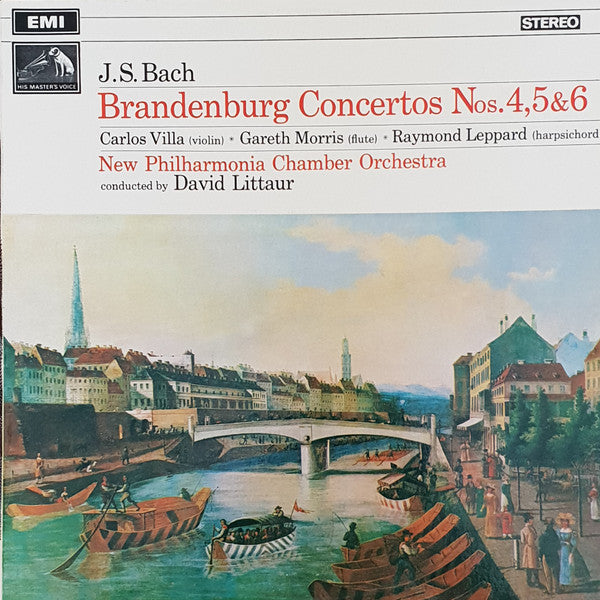 Johann Sebastian Bach, Carlos Villa, Gareth Morris, Raymond Leppard, New Philharmonia Chamber Orchestra, David Littaur – Brandenburg Concertos Nos. 4, 5 & 6 LP vinyl record, image 1 of 4