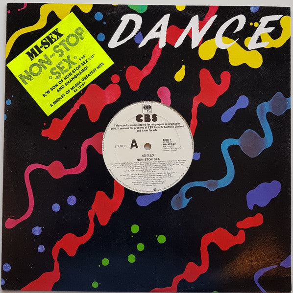Mi-Sex – Non-Stop Sex 12" vinyl record, image 1 of 2