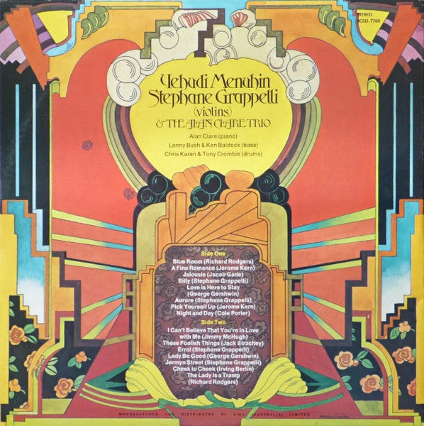 Yehudi Menuhin, Stéphane Grappelli, Alan Clare Trio – Jalousie LP vinyl record, image 3 of 5