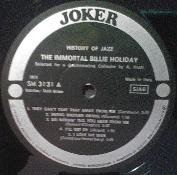 Billie Holiday – The Immortal Billie Holiday LP vinyl record, image 3 of 4