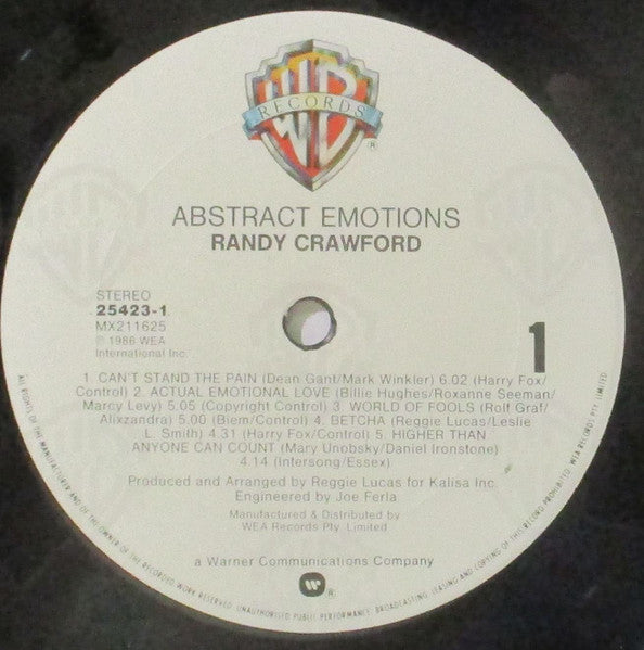 Randy Crawford – Abstract Emotions LP vinyl record, image 3 of 4