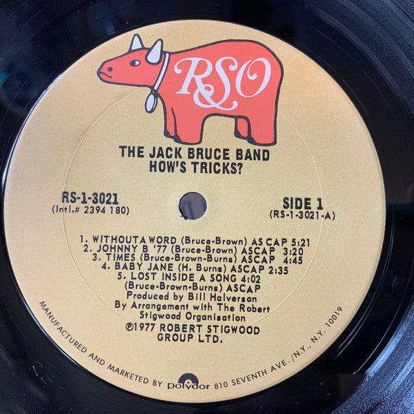 The Jack Bruce Band – How's Tricks LP vinyl record, image 3 of 6