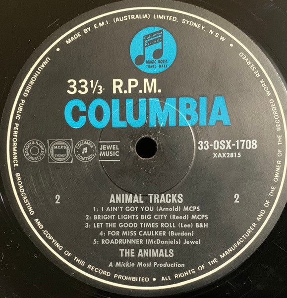 The Animals – Animal Tracks LP vinyl record, image 4 of 4