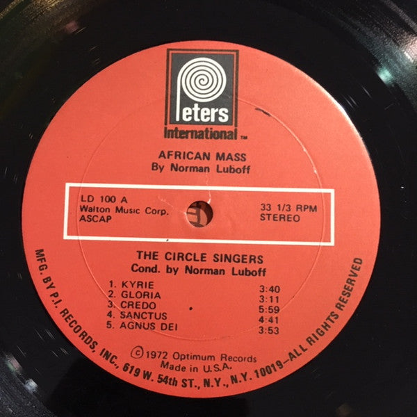 Circle Singers – African Mass / The Creation LP vinyl record, image 3 of 4