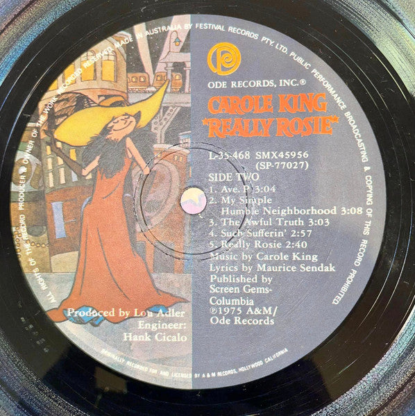 Carole King – Really Rosie LP vinyl record, image 6 of 6