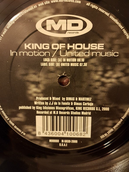 The King Of House – In Motion 12" vinyl record, image 2 of 3
