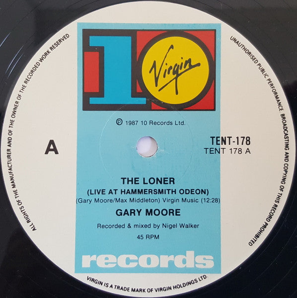 Gary Moore – The Loner 12" vinyl record