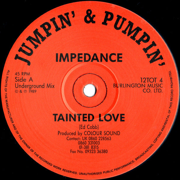 Impedance – Tainted Love 12" vinyl record, image 3 of 4