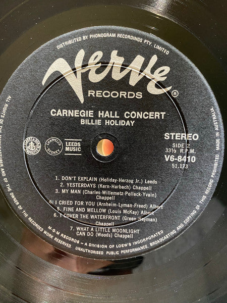 Billie Holiday – The Essential Billie Holiday (Carnegie Hall Concert Recorded Live) LP vinyl record, image 3 of 4
