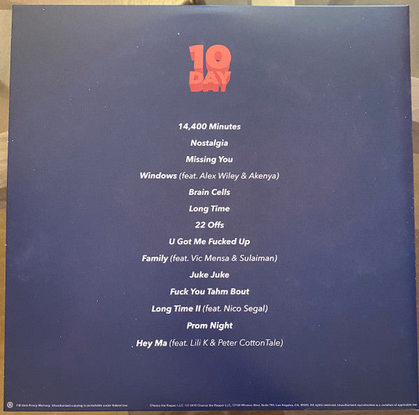 Chance The Rapper – 10 Day (2xLP) LP vinyl record, image 3 of 7