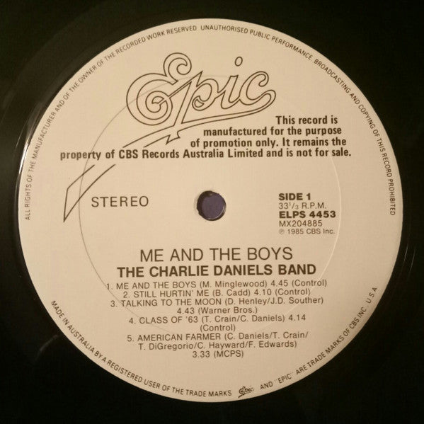 The Charlie Daniels Band – Me And The Boys LP vinyl record, image 3 of 6