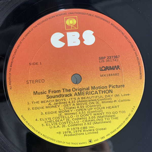 Various – Americathon LP vinyl record, image 3 of 4