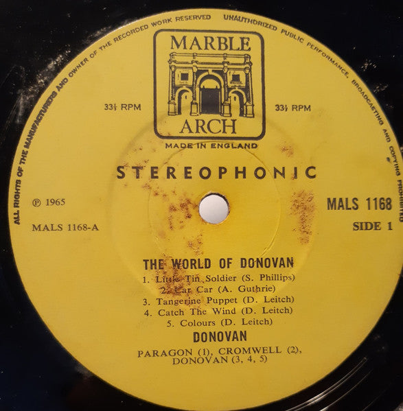Donovan – The World of Donovan LP vinyl record, image 3 of 7