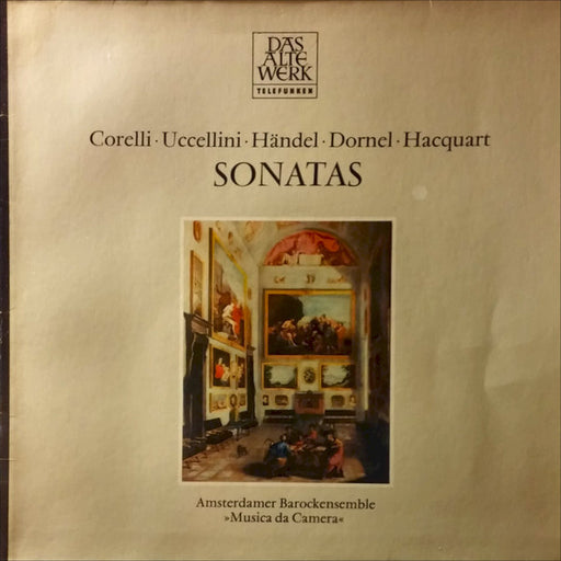 Arcangelo Corelli, Marco Uccellini, Georg Friedrich Händel, Louis-Antoine Dornel, Carolus Hacquart, Amsterdams Barok Ensemble – Sonatas LP vinyl record, image 1 of 3