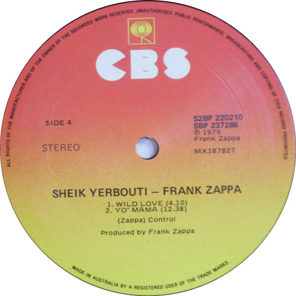 Frank Zappa – Sheik Yerbouti (2xLP) LP vinyl record, image 8 of 8