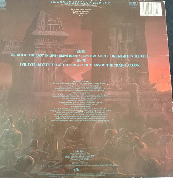 Dio – The Last In Line LP vinyl record, image 2 of 8