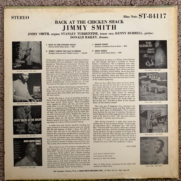 Jimmy Smith – Back At The Chicken Shack LP vinyl record, image 2 of 4