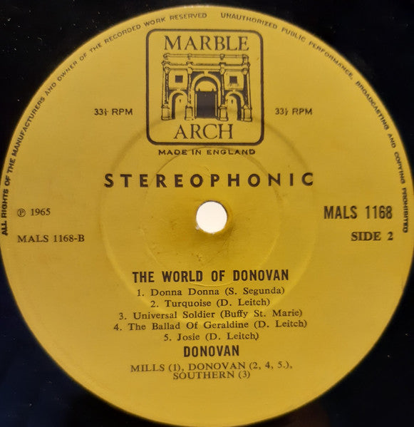 Donovan – The World of Donovan LP vinyl record, image 4 of 7