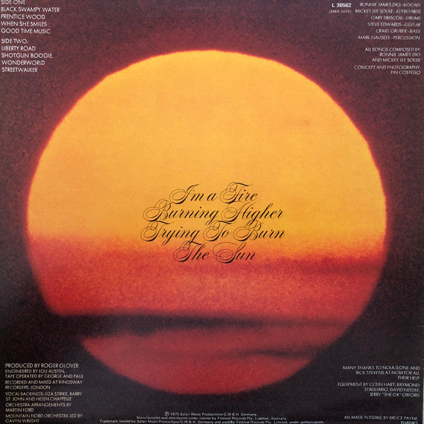ELF – Trying To Burn The Sun LP vinyl record, image 2 of 6
