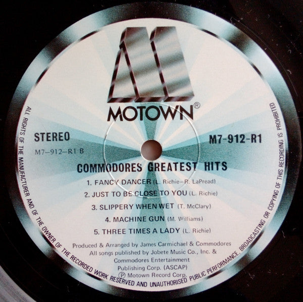 Commodores – Greatest Hits LP vinyl record, image 5 of 5
