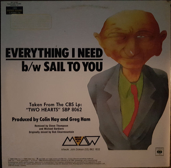 Men At Work – Everything I Need 12" vinyl record, image 2 of 4