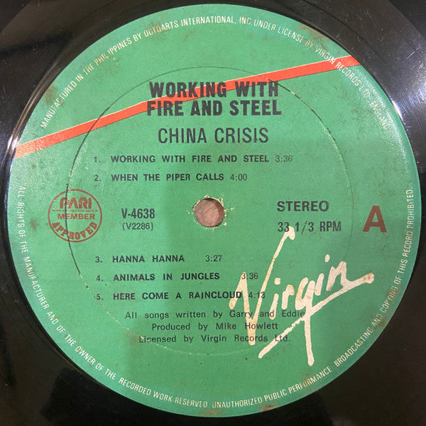 China Crisis – Working With Fire And Steel LP vinyl record, image 3 of 4