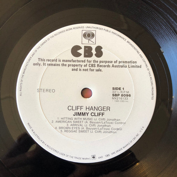 Jimmy Cliff – Cliff Hanger LP vinyl record