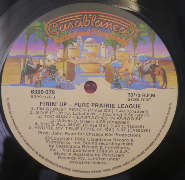 Pure Prairie League – Firin' Up LP vinyl record, image 3 of 3