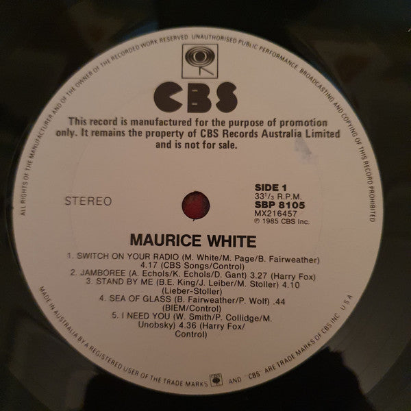 Maurice White – Maurice White LP vinyl record, image 4 of 5