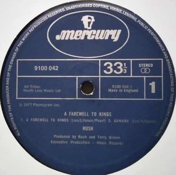 Rush – A Farewell To Kings LP vinyl record, image 4 of 10