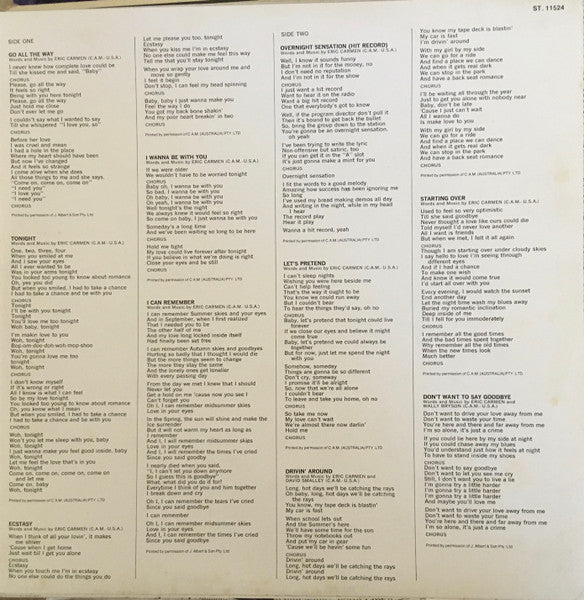 Raspberries – Raspberries' Best - Featuring Eric Carmen LP vinyl record, image 4 of 6