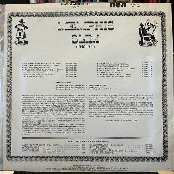 Memphis Slim – 1940 - 1941 LP vinyl record, image 2 of 4