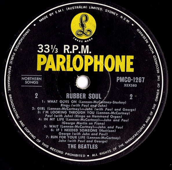 The Beatles – Rubber Soul LP vinyl record, image 4 of 4