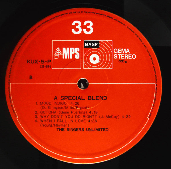 The Singers Unlimited – A Special Blend LP vinyl record, image 4 of 6