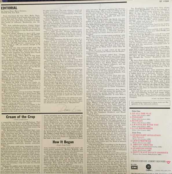 Raspberries – Raspberries' Best - Featuring Eric Carmen LP vinyl record, image 2 of 6
