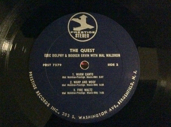 Eric Dolphy, Booker Ervin, The Mal Waldron Sextet – The Quest LP vinyl record, image 4 of 4