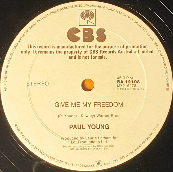 Paul Young – Everything Must Change 12" vinyl record, image 4 of 4