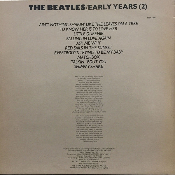 The Beatles – Early Years LP vinyl record, image 2 of 4