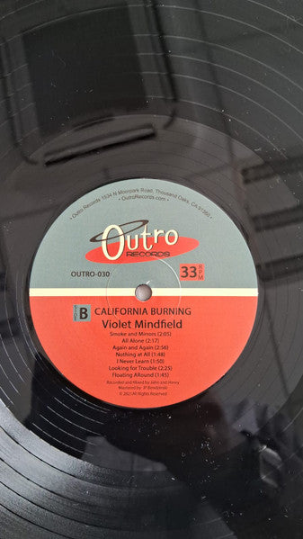 The Violet Mindfield – California Burning LP vinyl record, image 4 of 4