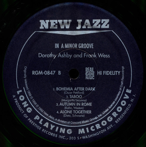 Dorothy Ashby, Frank Wess – In A Minor Groove LP vinyl record, image 4 of 5