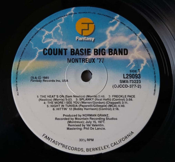 Count Basie Big Band – Montreux '77 LP vinyl record, image 3 of 4