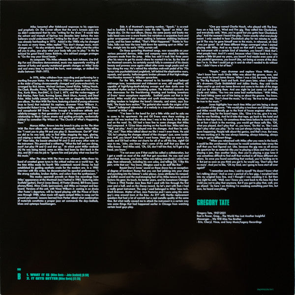 Miles Davis – Miles Davis Live (What It Is) (Montreal 7/7/83) (2xLP) LP vinyl record, image 9 of 10