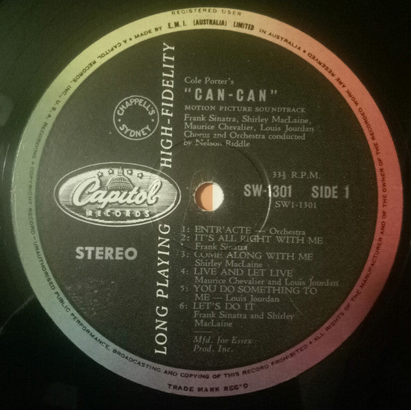 Various – Cole Porter's Can-Can: Motion Picture Soundtrack Album LP vinyl record, image 3 of 4